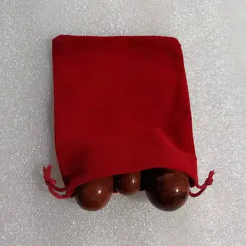 Undrilled Naravni Red Jasper Yoni Jajce Masaža Kamen za Ženske Keglove Uresničevanje Zožitev Vaginalne Mišice z brezplačno žamet vrečke