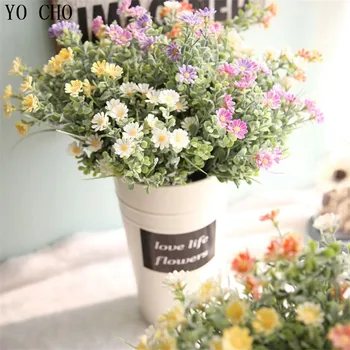 YO CHO Umetno Succulents Sveže Marguerites Ponaredek Cvetje, Poročni Urad Doma Stranka Dekorativni Posušeno Cvetje Visoke Kakovosti