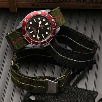 NATO Tkani Najlon Watch Band za Tudor za Rolex za Seiko Padalo Vrečko Trak Moški Elastična 20 mm 22 mm Čete Vojaške Watchband