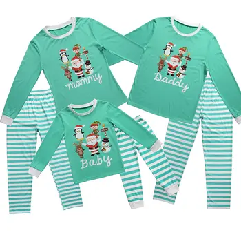 2020 Zimo Božič Družinski Ujemanja Obleke Pižamo Nastavite Odraslih Otrok Pižame More Baby Romper Vesel Božič Družinski Oblačila