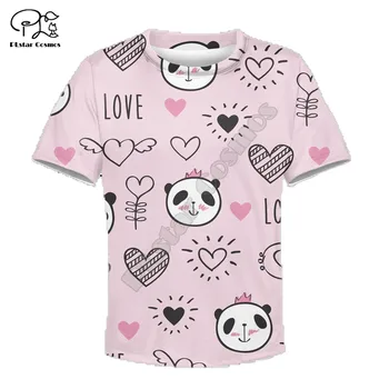 Panda V Ljubezni 3d tiskanih otroci Hoodies Puloverju Majica Trenirko suknjič t srajce Halloween Cosplay fant DEKLE