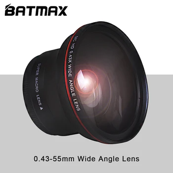 Batmax 55MM 0.43 x Strokovno HD, širokokotni Objektiv (Makro Del) za Nikon D3400, D5600 in Sony Alpha Kamere