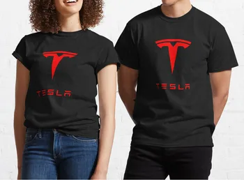 Tesla Rdeče moška T-shirt cottonT-shirt ulica slog natisnjeni moški majica s kratkimi rokavi priložnostne kratek rokav Za Moške