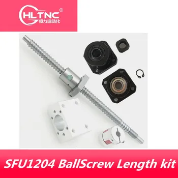 SFU1204 BallScrew Dolžina 100/200/250/300/350/400/500 mm Enotni Ballnut+BKBF10 +matica stanovanj+spojka Za CNC