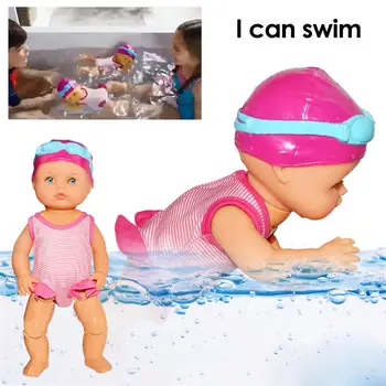Nepremočljiva Plavanje Lutka Otrok Igrača za Dekleta, plavanje vode lutka električni Lutke skupno premično Lutke Najboljše Darilo Igrača Božično darilo
