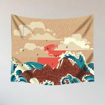 Japonski odejo big tapiserija, morje, sonce sončni svetlobi val kita arowana steni visi tkanine bohemian posteljo boho doma dekor tapiserija