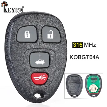 KEYECU 315MHz FCC ID: KOBGT04A Del # 15252034 Vstop brez ključa 3+1 4 Gumb za Daljinsko Ključni Fob za Buick Chevrolet Pontiac G5