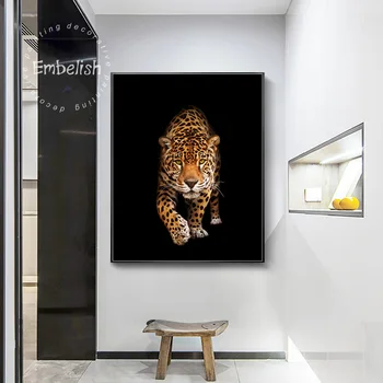 1 Kos Divje Živali Leopard Sodobne Dom Dekor Stenske Slike Za dnevno Sobo HD Tisk Na Platno, Olje Slike Spalnica Umetnin