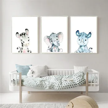 Diy Diamond Vezenje Lev, Žirafa, Zebra Slon Wall Art Vrtec Diamond Slikarstvo Živali Stenske Slike Baby Otroci Soba Dekor