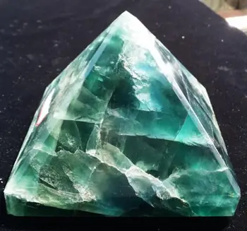 Novi modeli naravno zeleno fluorite quartz crystal piramida točke zdravljenja kot darilo