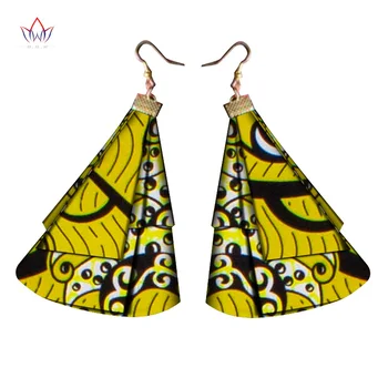 Prihod Afriških Ankara Uhani, Ročno izdelan Modni ženski Uhani Bohemian Modni Nakit 2020 Geometrijske Stud Uhani WYB489