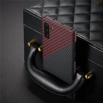 Luksuzne blagovne znamke ogljikovih vlaken zaščitna torbica Za samsung galaxy note 10 + plus telefon odbijača prvotni načrt