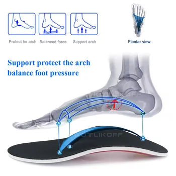 Ortopedije Vložek EVA Flatfoot Podpora Narti Ortopedski Vložki Za zmanjšanje Pritiska Gibanje Zraka Dušenje Polnilo Blazine Vložek