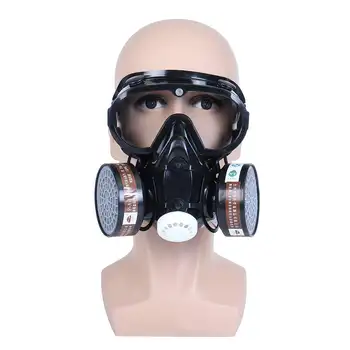 NOVO 1PCS Respirator Plinsko Masko, Varnost Kemijskih Anti-Prah Filter Vojaške Oči Buljiti Nastavite na Delovnem mestu Varnost Prote