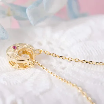 Sailor moon Večno Luna Člen 925 srebrna Ogrlica nakit acc