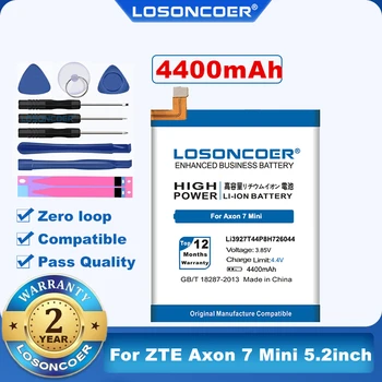 Prvotne LOSONCOER 4400mAh Li3927T44P8H726044 Baterija Za ZTE Aksonu 7 Mini 5.2 palčni Baterije brez orodja+Plaketa