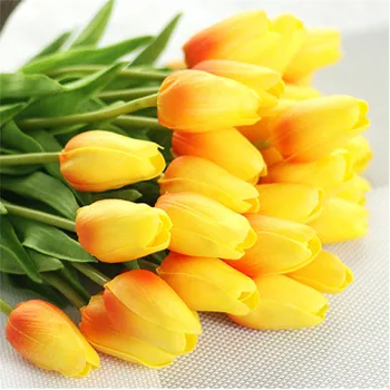 10PCS Tulipanov Umetne Rože Pravi Dotik Umetno Šopek Ponaredek Cvet za Poročna Dekoracija, Cvetje Doma Garen Dekor