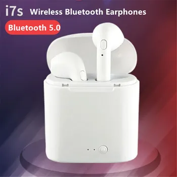 Več barve i7s Tws Brezžične Bluetooth Slušalke Mini Stereo Bas Ušesnih Čepkov Šport Slušalke s Polnjenjem Polje za iPhone
