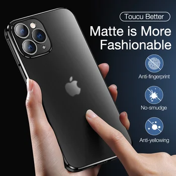 Cafele Primeru Telefon Za iPhone 12 pro Mini Mat Mehki Silikonski Primerih Za iPhone 12 Max Pro Anti-knock Pregleden 12 Lupini Luksuznih