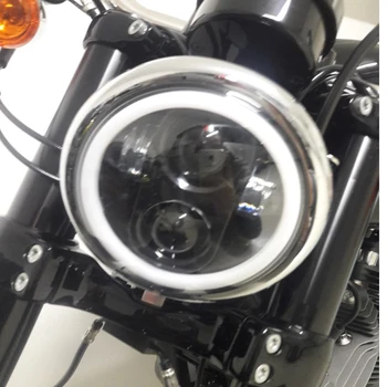 Krog 5.75 palčni motorno kolo LED Projektor Železa 883 Moto LED Žaromete Black 5 3/4