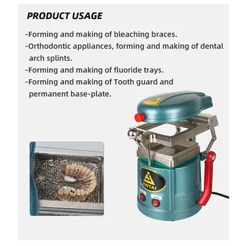 Zobozdravstvena oprema Vakuum, ki Tvorijo Pralni 1000W Zobni Vakuumske Nekdanji Oblikovanje in Modeliranje Stroj Laminiranje Stroj