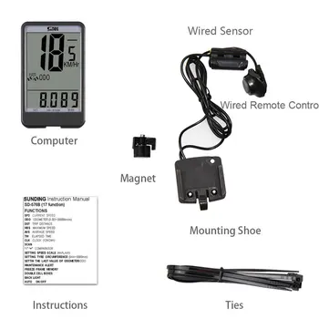 Prenosni Touch Kontrole LCD Trajno Kolo merilnik Hitrosti Kolesa Časovnik Nepremočljiva Prostem Šport Dirke Night Vision