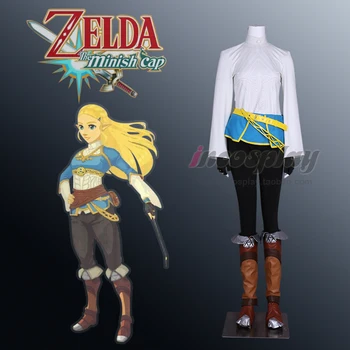 The Legend of Zelda Princesa Cosplay Dih Divje Zelda Kostum Halloween Rokavice pricess Predpasnik s pasom