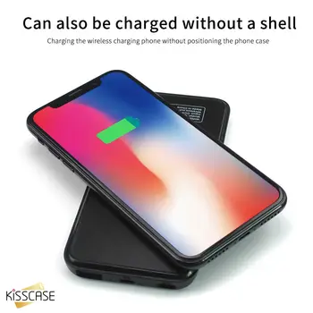 KISSCASE 5000mAh Brezžično Baterije Ohišje za iPhone x XR XSMAX 8 8Plus Prenosne Magnetne adsorpcije ločitev polnjenja Banka