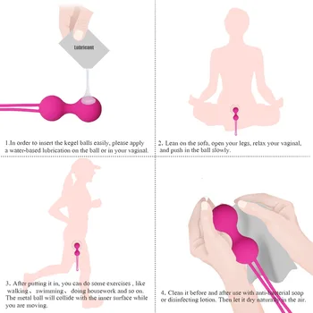 Silikonski Smart Žogo Vibrator Keglove Žogo Ben Wa Žogo Vagina Zaostritev izvaja naprava ,Sex Igrača za Ženske Odraslih Vaginalne Gejša Žogo