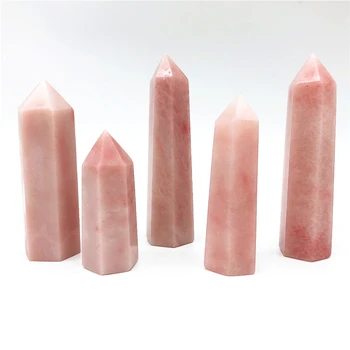 Lep 1PC Naravnih Pink Opal Točka Stolp Zdravilni Kamen Palico Obelisk, Energijske Piramide Ljubezen, Kamen, Naravni Kremen Kristali