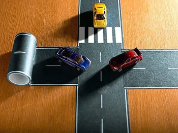 Otroci, ki so za Večkratno uporabo Trak Puzzle za Promet Scene Design z Železniške trase Avtoceste, Promet Nalepke z Avtomobili Izobraževalne Boy Toy