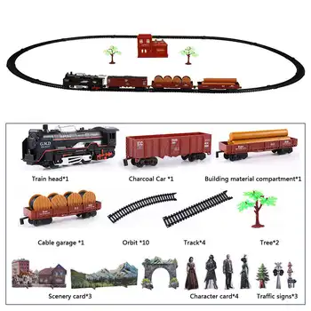 Električni Vlak Igrača Tirnice Dinamično Vlak Set Model Železniške Skladbo Nastaviti Profissional Autorama Avto Vezje za Otroke Otroci Igrače