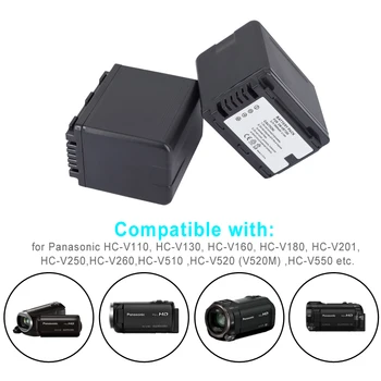 PALO 3900mAh VW-VBT380 VBT380 VW-VBT190 Baterija+ USB Dvojni Polnilec za Panasonic HC-V720,HC-V727,HC-V730,HC-V750,HC-V760,HC-V770