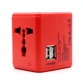 Potovalni Adapter Več barve Električni Vtič Napajanje Univerzalno Socket Adapter za Napajanje USB Polnilnik Pretvornik EU UK NAS AU 2.1