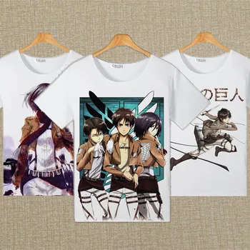 Visoko-Q Unisex Anime Cos Napad na Titan T-Shirt Er Mikasa Ackerman Bombaž Priložnostne T-Shirt Tee T Majica