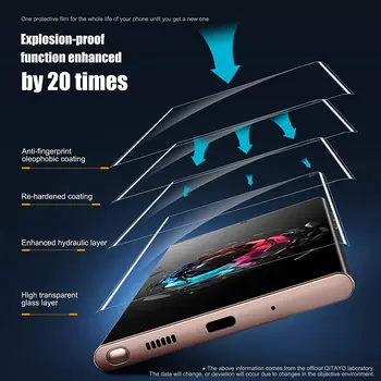 UV Lepilo Kaljeno Steklo Screen Protector Film Za Samsung Galaxy S8 S9 S10 S20 Plus Opomba 8 9 10 20 Ultra Eksplozije Dokaz