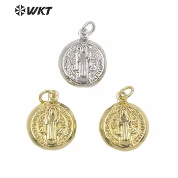 MP153 Debelo majhnosti krog zlatnik obesek verske nakit jezusa Kristusa obesek jezus obesek zlato electroplated