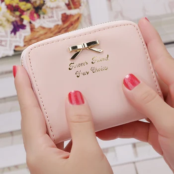 Koreja Moda umetno usnje ženska torbica ženske visoke kakovosti multi-imetnik kartice torbice ženski dekleta kratko zadrgo mini kovanec denarnice