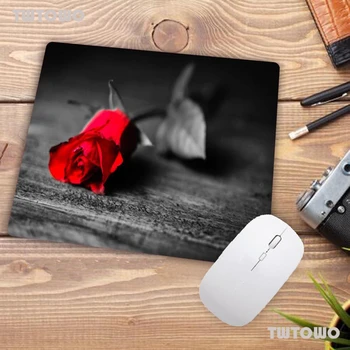 Velika Promocija Rdeče Vrtnice s Črno Meri Laptop Gaming Mouse Pad Velikost Velikost za 180x220x2mm Majhne Mousepad