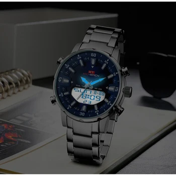 Debelo 2020 Watch Moških Top blagovne Znamke Nepremočljiva Šport Digitalne Ure LED Jekla Vojaške Quartz uro Za Moške ročno uro Relogio