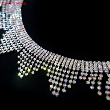 Ženske Ples Trebuh Pribor Seksi Dama Kristalno Nosorogovo Diamond Pasu Pasu Ples Zlati Nakit Verige Ornament