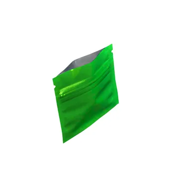 Mala Shranjevanje Živil Zip Lock Paket Vrečko za 7,5*6.3 cm Zelena Zapira Toplote Sealable Ziplock Nepremočljiva Aluminijasto Folijo, Vrečke 200pcs