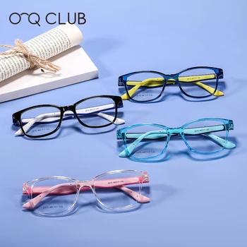 O-Q, KLUB Otroci Squre Očal Okvir Lepo Udobno Očala TR90 Silikonski Kratkovidnost Optična Očala 2515