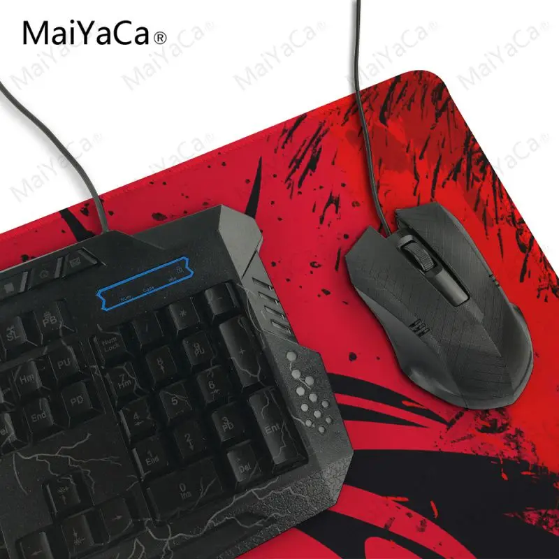 MaiYaCa Hitrost Različica E-športne igre mouse pad Anti-skid Obrabe Velikost 31x75cm in 40x90cm Za Rdeči Zmaj Logotip Ozadje