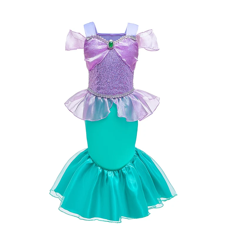 Deklica Ariel Modno Obleko Gor Obleko Otroci Halloween Kostum Princeska Otrok, deklica, Oblačila za Rojstni dan, Božič, Pust