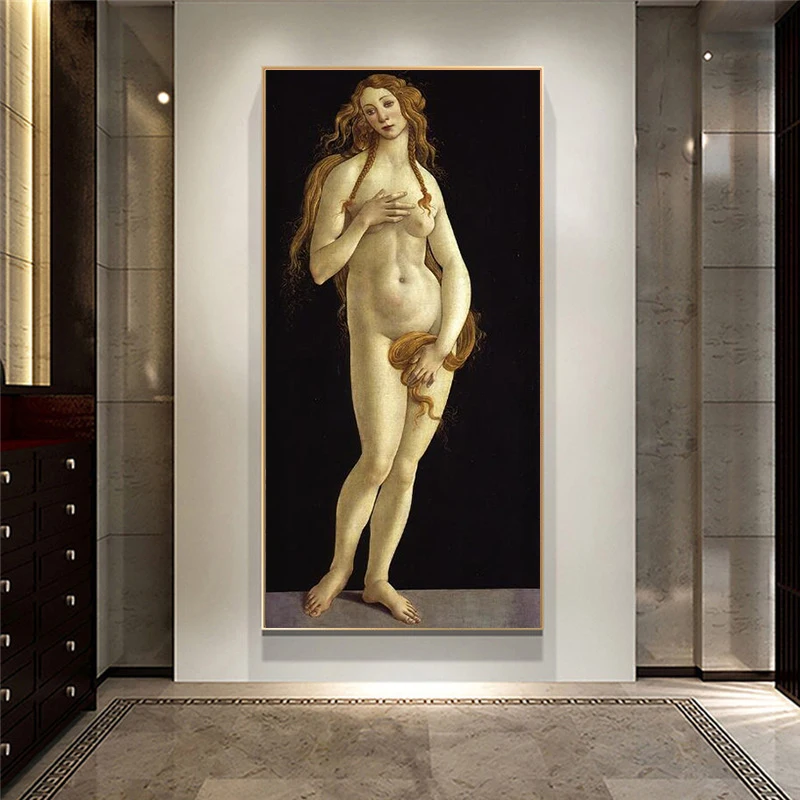 Portret Venus s Sandro Botticelli Platna Slike Na Steni Umetnosti Plakatov In Fotografij Seksi Gola v slikah, Za dnevno Sobo