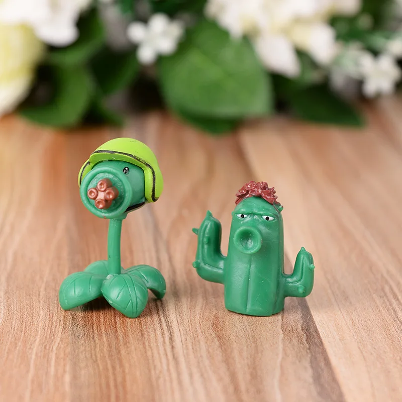 8pcs /veliko Rastline vs Zombija Številke Gatling Grah Pozimi Melona DIY Kaktus figuric Lutke Zbirka Darilo Za Otroke