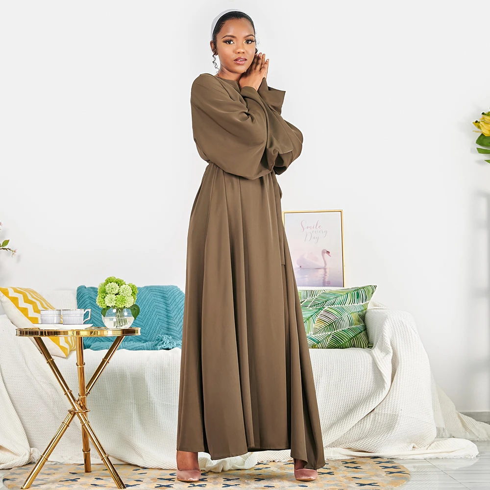 Siskakia Minimalističen Maxi Dolgo Obleko Za Ženske Jeseni Leta 2020 Trdna Svoboden Arabski Oman Katar Turčija Islam, Muslimanska Plus velikost Abaya obleke