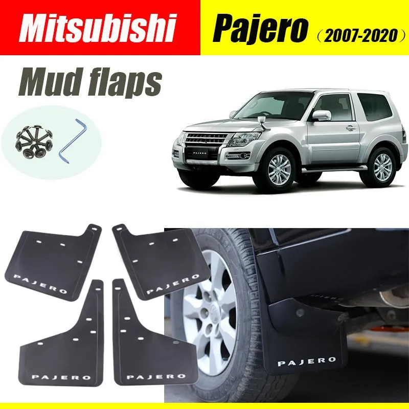 Za Mitsubishi Pajero Blato zavihki blatniki blatniki Blato zavihek splash stražar avto opremo auto styline Spredaj Zadaj 4 kos 2007-2020