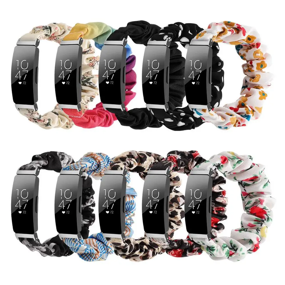 Elastična Tkanina Band za Fitbit Navdih za Ženske, Dekleta Tkanine Traku Scrunchies Watch Band za Fitbit navdih HR correa Dodatki